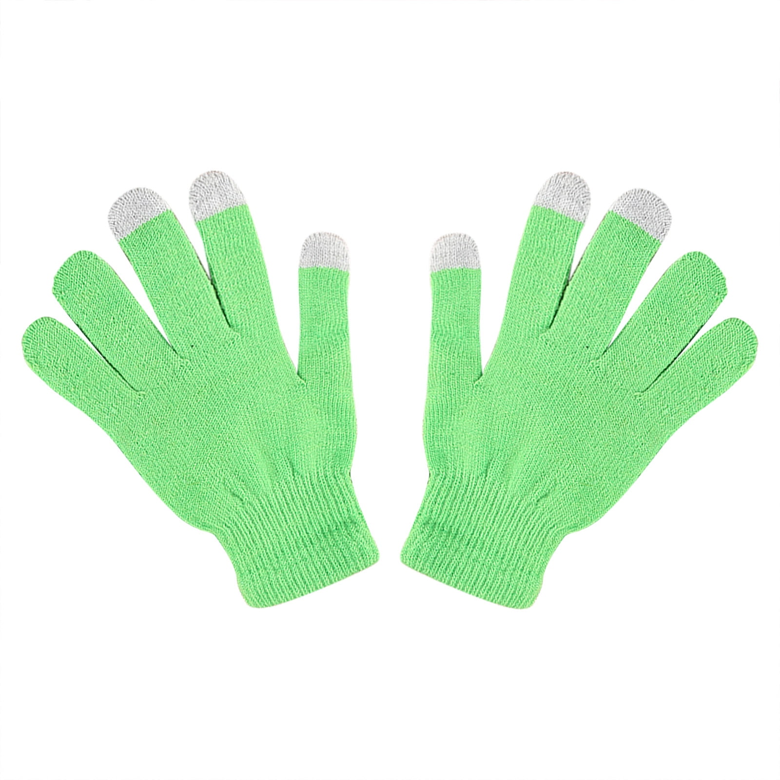 Yubnlvae Slip Solid Men's And Women's Show Knitted Gloves Wool Non Finger Gloves Cycling Color Stretch Gloves Green