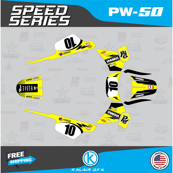 Kalair GFX Graphics Kit for Yamaha PW50 (All Years) Speed Series