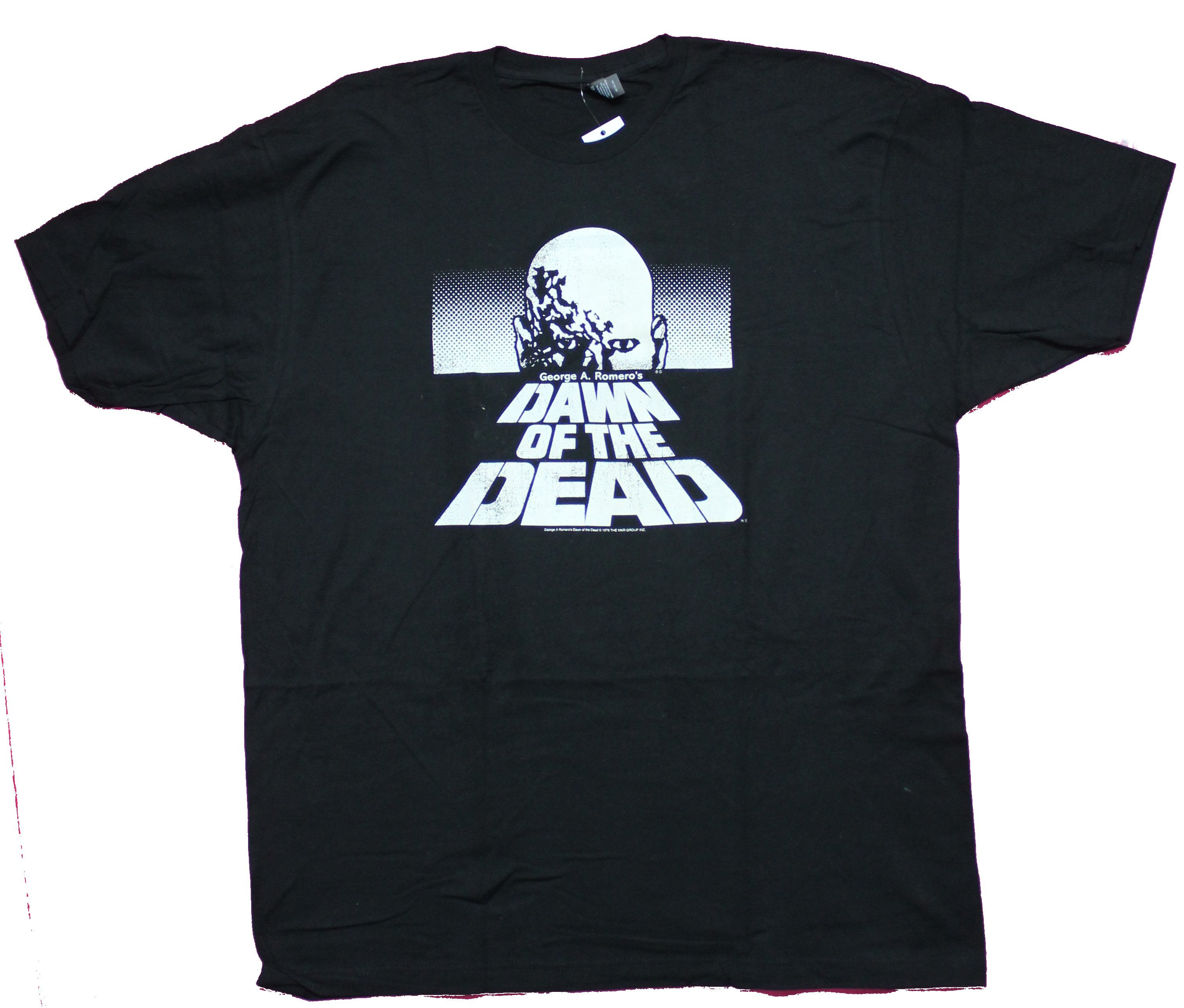 For tidlig Gurgle medlem Dawn of the Dead Mens T-Shirt - Classic Black And White Zombie Face  (Medium) - Walmart.com