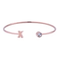 thumbnail image 1 of Pulsera Mujer Inicial Letra LuckyLy, Acero Inoxidable y Zirconia Cúbica, Modelo Sonia rosa UNITALLA, 1 of 8