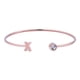thumbnail image 1 of Pulsera Mujer Inicial Letra LuckyLy, Acero Inoxidable y Zirconia Cúbica, Modelo Sonia rosa UNITALLA, 1 of 8