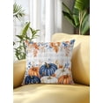 thumbnail image 2 of Outdoor Pillows Waterproof, Orange Blue Fall Bedding Throw Pillows with Insert for Couch Sofa Bed, Thanksgiving Pumpkin Maple Leaf Grey Plaid 16x16 Inch Pillowcases Decorative Patio Pillow Set of 1, 2 of 8