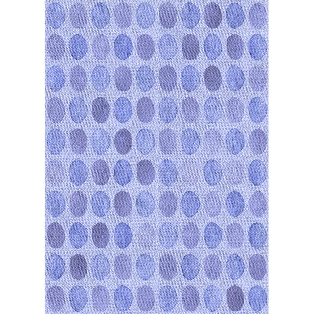 Ahgly Company Tapis d'Intérieur Lavables à la Machine, Rectangle de Transition Bleu Ardoise Clair, 2' x 3'