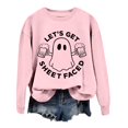 thumbnail image 1 of EHQJNJ Sweatshirts pour Femmes Graphique Café Imprimé Col Rond Manches Longues Hoodie Pull Top Sweatshirts pour Femmes avec Poches Sweatshirts Fantaisie pour Femmes, 1 of 4