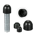 thumbnail image 5 of Uxcell Plastic Dome Nut Protection Cap Covers, M5 Nut Cover Black 100 Pack, 5 of 5