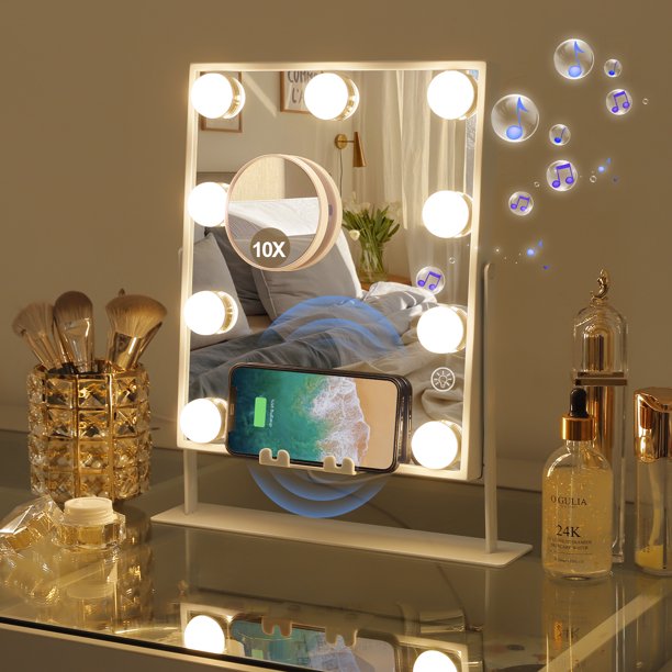 Fenair Hollywood Vanity Mirror with Lights Bluetooth Wireless Charging