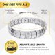 thumbnail image 5 of ® Pulsera Magnética Ultrarristente - Brazalet Magnéticos de Acero Inoxidable para Hombr – Pulsera de Longitud Ajustable con herramienta de Medición para un Ajuste Perfecto (Plata), 5 of 5