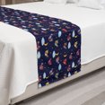 thumbnail image 2 of Fantasy World Bed Runner, Orient Bird with Stars and Clouds at Nighttime, Decorative Accent Bedding Scarf for Hotels Homes and Guestrooms, Queen, Multicolor, by Ambesonne, 2 of 2