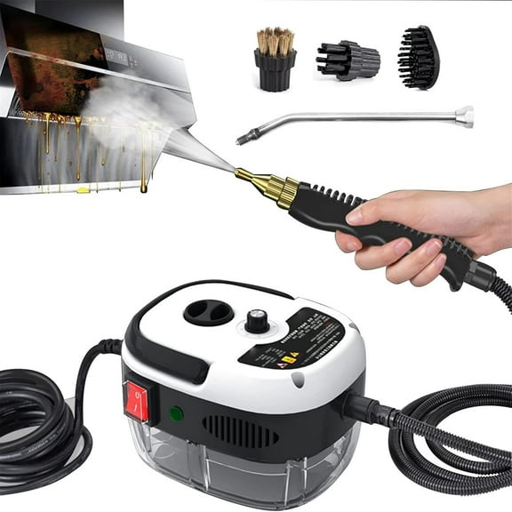 High Pressure Steam Cleaner, 2500W Portable High Temp Bathroom Power Steamer Cleaning Machine Steam Humidity Adjustable For Home Use Kitchen Grease Car Detailing
