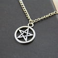 thumbnail image 5 of cYkl 2Pcs Fashion Unisex Star Circle Pentagram Pendant Necklace Couple Xmas Gift, 5 of 6