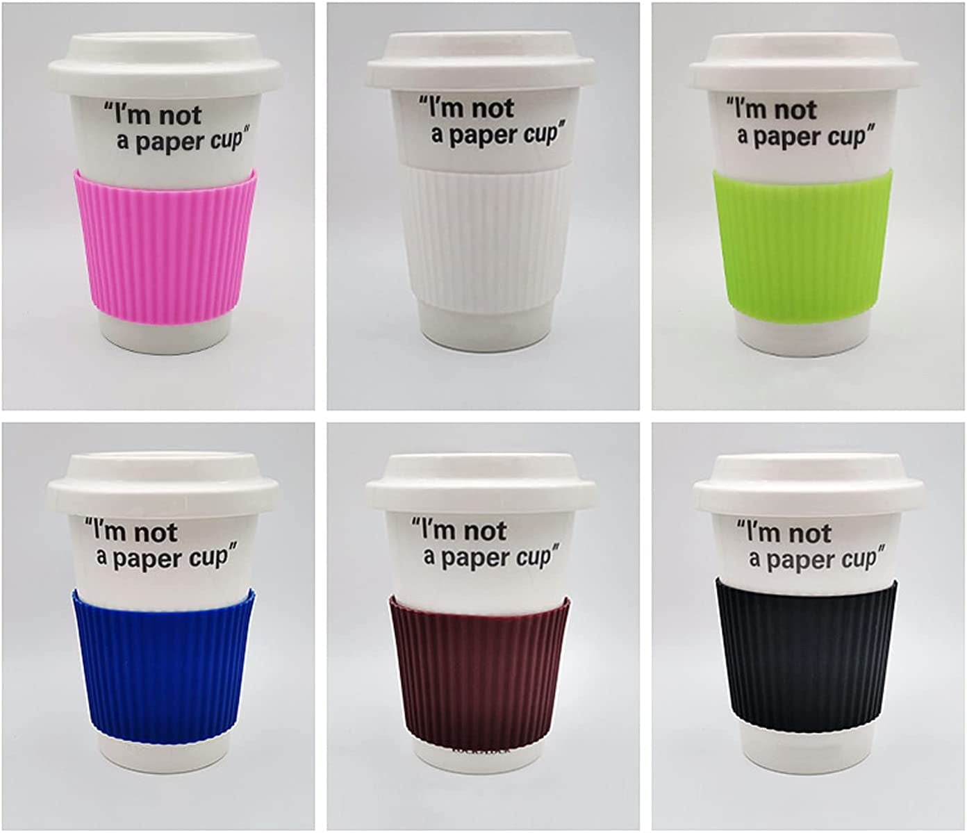 Silicone Cup Sleeve Heat-Resistant Mug Protector Reusable Tumblers