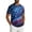 Red, variant on Men's American Flag T-Shirt Cotton-Like Stretch Jersey Patriotic Short Sleeve Crew Neck Tee Wave Art Red M