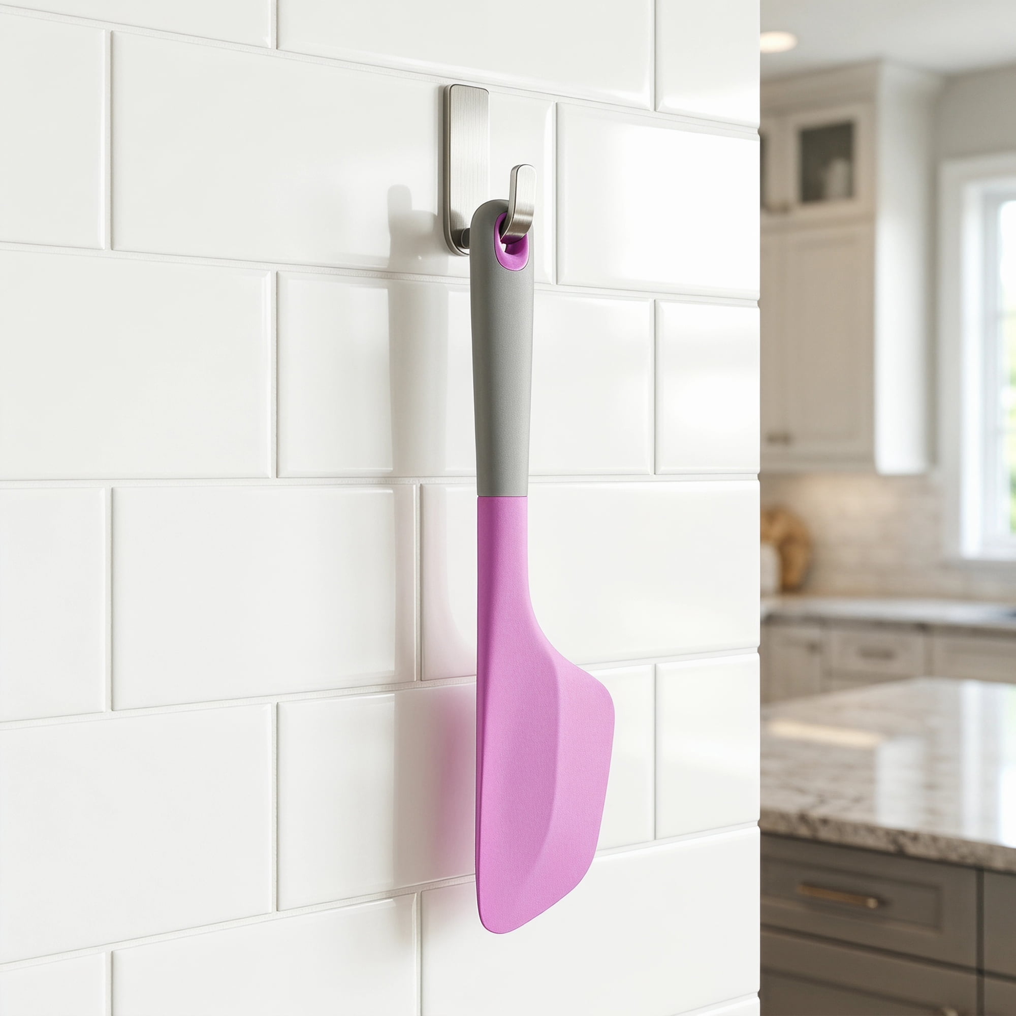 Unique Bargains Heat-Resistant Dishwasher Safe Spatula Cooking Utensil Purple 13.6" x 2.8"