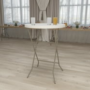 Mainstays 31" Round High-Top Folding Table, Walnut - Walmart.com