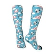 thumbnail image 4 of Daiia Sports Socks Panda Flying in the Sky Printed Novelty Crew Socks for Men Women Knee High Socks Cotton Socks Soft & Breathable Support Unisex Socks, 4 of 9