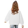 thumbnail image 4 of Odeerbi Kids Boys Girls Halloween Ghost Crewneck Sweatshirts Fall Winter Cotton Sweatshirt Kids Kids Cute Solid Color Halloween Print Long Sleeve Sweatshirts Top Kids Clothes White, 4 of 6