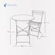thumbnail image 5 of Juego de Muebles para jardín - Set de 3 Piezas Incluye una Mesa Redonda y Dos sillas Plegables para Exteriores - Patio, terraza (Gris Claro), 5 of 8