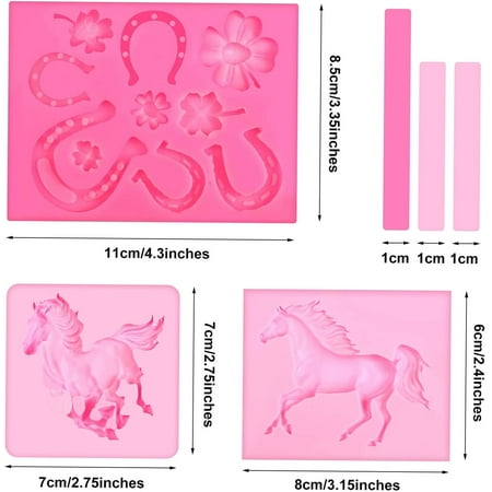 

Fondant & Gum Paste Molds 3 Pieces Horse Themed Silicone Fondant Molds