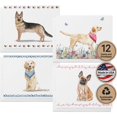 thumbnail image 1 of Tarjetas de notas con diseño de ramitas de papel de perros, 12 unidades, surtidas, con sobres, 1 of 9