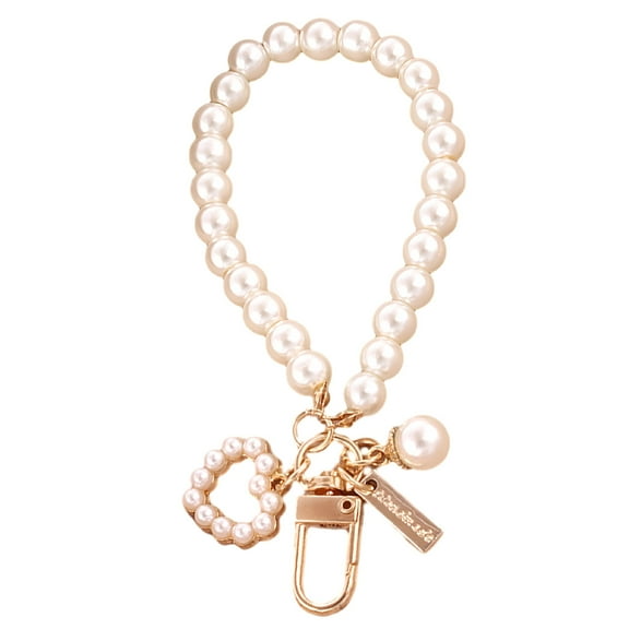 DESIGNICE Wristlet Keychain Beaded Key Ring Bangle Chains for Women, Handbag Bag Decorations