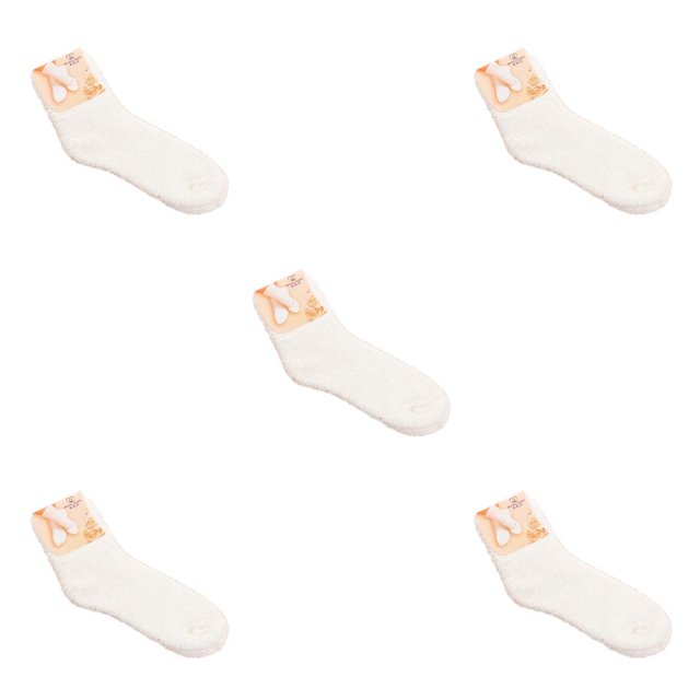 sweethay Calcetines elásticos para el hogar para mujeres y niñas, cama , forro polar Coral, calcetín informal cálido y esponjoso para Type3 NO3