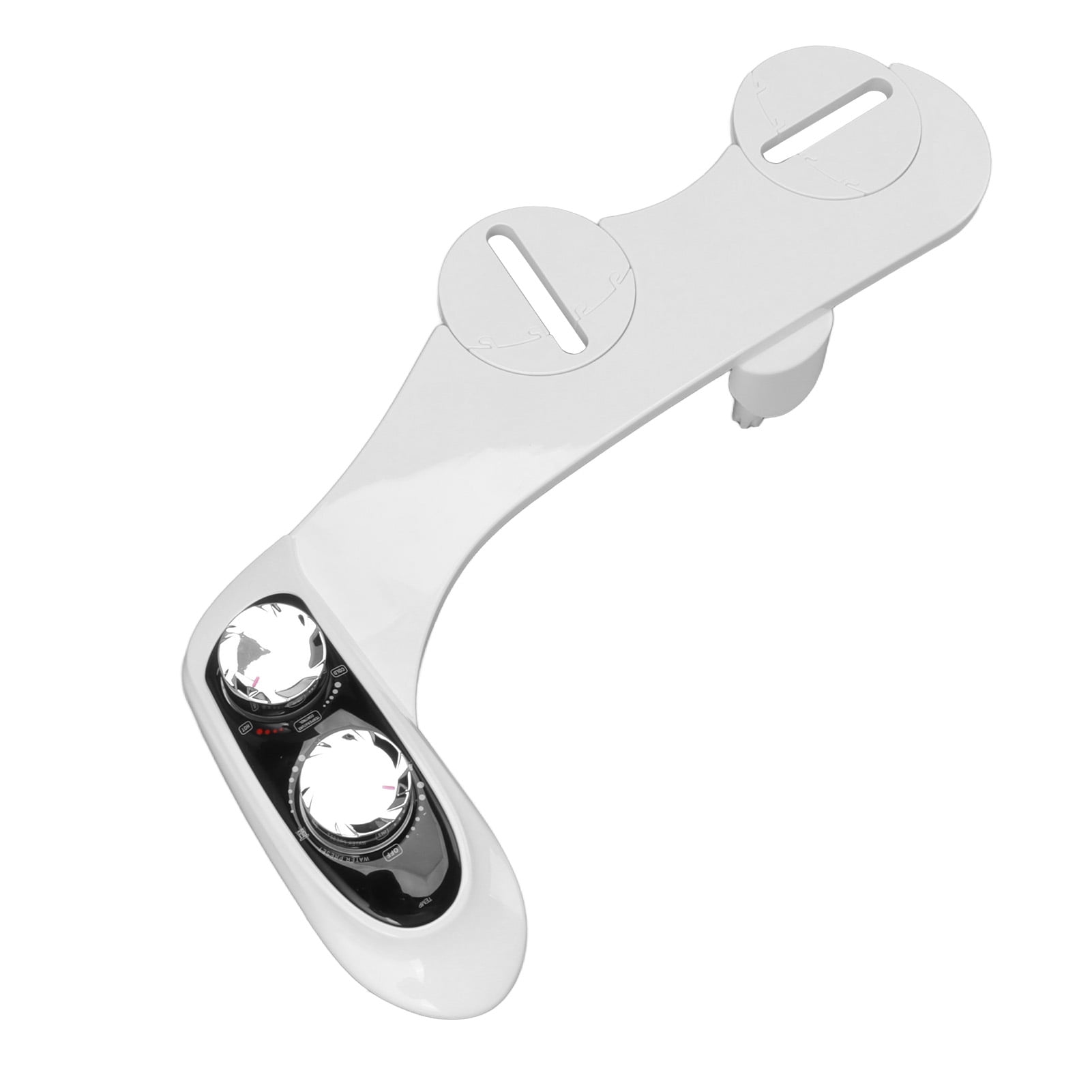 NFTIGB Dual Nozzle Hot Cold Bidet ABS Toilet Seat Attachment with Temperature Display, 17.72 inches / 45 cm
