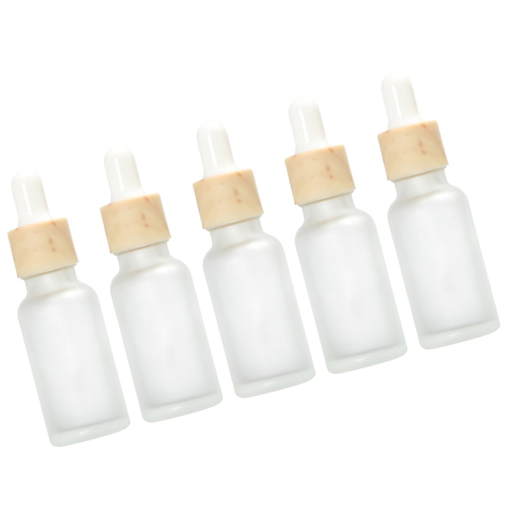 Worgeous 5 Pcs Dropper Bottle Empty Bottle Fluid Container Travel 2.9×9.7cm Transparent
