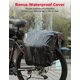 thumbnail image 3 of Alforjas para bicicleta KEMIMOTO, 34 L, impermeables y con funda para lluvia, color verde, 3 of 8