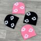thumbnail image 4 of Gorros de punto de tendencia para hombres y mujeres, gorros de lana cálidos para exteriores, gorro de moda para parejas, pasamontañas cálido de invierno con flores de Jacquard, 4 of 5