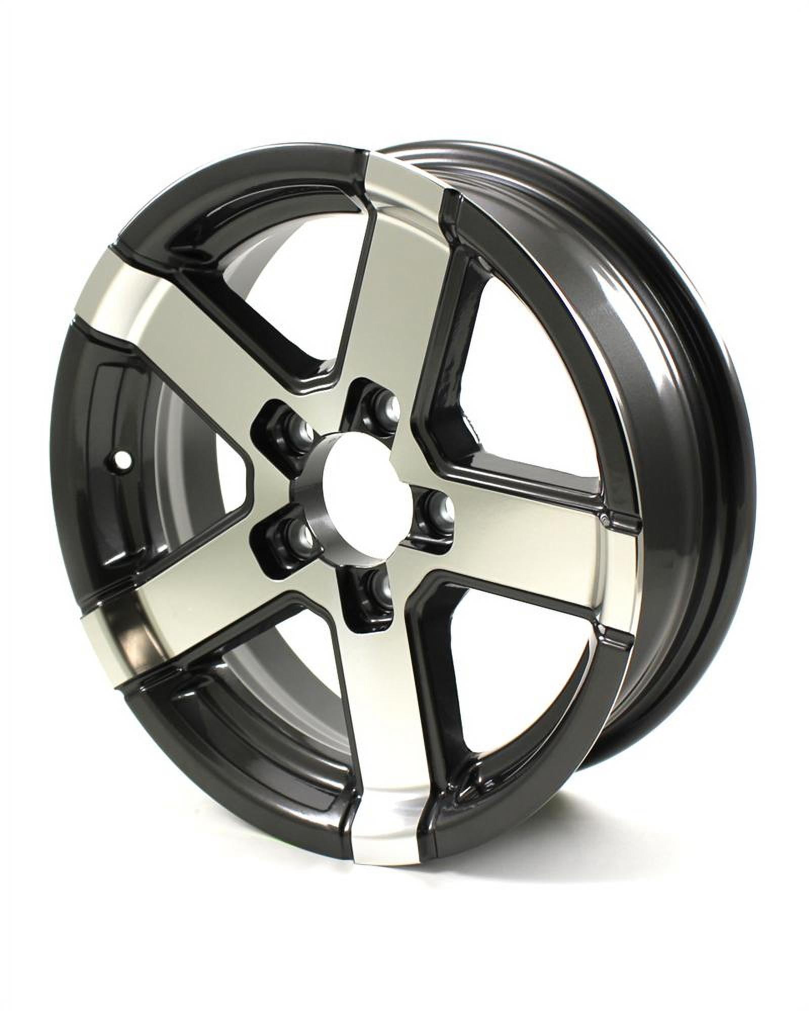 15X5 5Lug on 4.5" Aluminum Series 07 Trailer Wheel Gray Accent