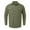 Army Green, variant on Busydd Mens Linen Shirt Plus Size M-5XL Trendy Turndown Collar Button Up Shirt Comfy Breathable Long Sleeve Shirt Solid Color Oversized Casual Shirt with Pockets