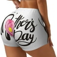 thumbnail image 2 of Sigee Happy Mother's Day (3) Print Women's High Waist Workout Shorts - Squat Proof, Tummy Control, Yoga and Gym Activewear-Small, 2 of 9