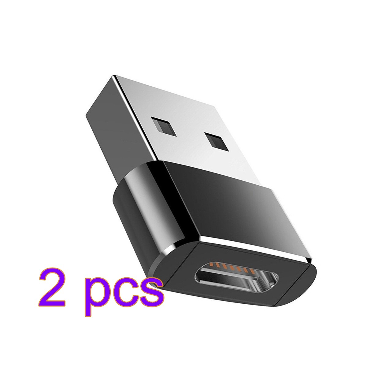 2pcs USB Male To Type c Female Mini Adapter Laptop USB a Plug To USB c
