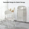 thumbnail image 6 of VECELO Set of 4 Metal Folding Chairs with Triple Braced & Double Hinged Back, Gray, 6 of 10