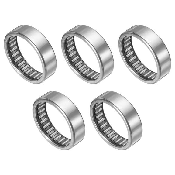 Uxcell 5 Pack Needle Roller Bearings, HK3512 Bore 35mm OD 42mm 12mm Width Steel Track Roller Bearings Open End for Mower, Lawn Tractor, Automotive