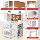 thumbnail image 3 of Para niños' escritorio y chair set-de madera study mesa con almacenamiento estantes bulletin board y hutch para homework y reading, 3 of 6