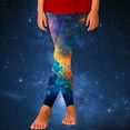 thumbnail image 2 of Landzoo One Girls Starry Sky Print Slim Fit Athletic Casual Pants Stretchy Leggings For Play Everyday Wear Cozy Breathable Toddler Pants 5-6 Years, 2 of 5