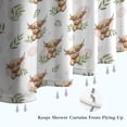 thumbnail image 6 of White Highland Cow Leaf Pattern Shower Curtain 72"x72" ,Bathroom Decorative Shower Curtains Set with 12 Hooks,Modern Waterproof Washable Shower Curtain, 6 of 6