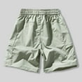 thumbnail image 5 of LADIGASU Men's Solid Color Casual Elastic Waistband Zipper Pocket Workwear Shorts, 5 of 5
