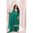 thumbnail image 4 of Pakistani Indian Reception Party Wear Designer Stitched Salwar Kameez Pant Suits ( Green, M - 40 ), 4 of 7