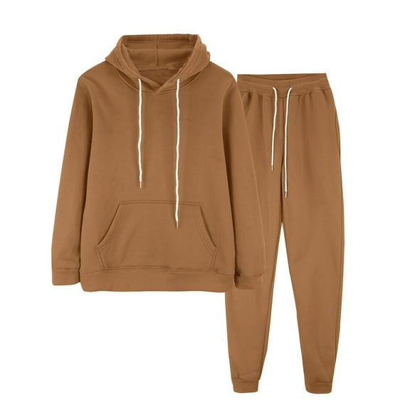 Baqcunre Sweatsuits Women 2 Piece Outfit,Sweatpants And Sweatshirt Set for Women 2 Piece Tracksuit Outfits Hoodie Sweatshirt And Jogging Sweatpants Suit Brown