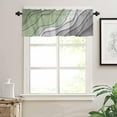 thumbnail image 3 of Sage Green Ombre Valance Curtain for Kithchen Windows Green and Grey Gradient Modern Abstract Geometric Valance Tier Curtain Rod Pocket Valances for Bedroom/Living Room/Bathroom, 1 Panel, 54x18 Inch, 3 of 6