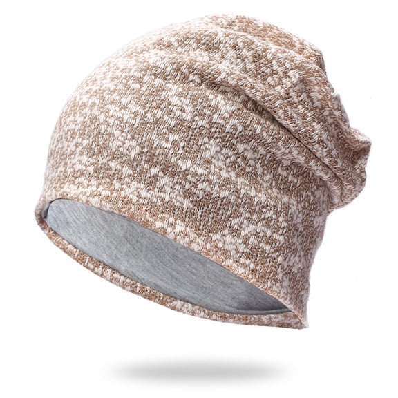 ZQUUVOU Unisex Thick Knit Beanie Fall Winter Trendy Double-Sided Color-Blocking Casual Hat Hip-hop Warm Hat Yellow