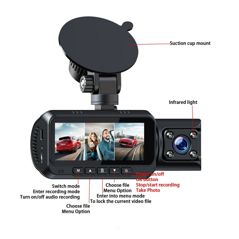Front Camera For Truck Dashcam Front And Rear Inside Motion