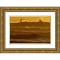 thumbnail image 1 of Beale, Kate 24x17 Gold Ornate Wood Framed with Double Matting Museum Art Print Titled - Surfing At Golden Hour In The Golden State, 1 of 4