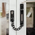 thumbnail image 3 of Cadenas para puertas, Cerradura de cadena para puerta antirrobo, Cerradura de pestillo de puerta con cadena de seguridad confiable de acero inoxidable Ideal para hotel en casa(Negro), 3 of 5