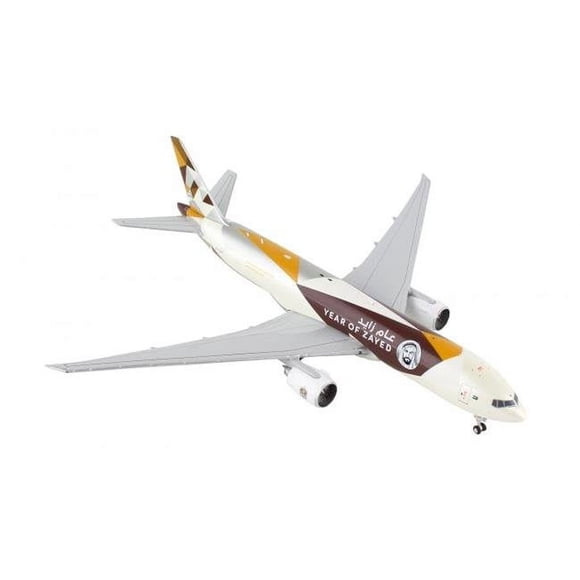 Gemini Jets GJ1812 Etihad Cargo 777F 1-400 Sheik Zayed Reg No. A6-DDE Modèle d'Avion en Métal