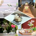 thumbnail image 5 of Efavormart Set Of 3 | Small Clear Glass Flower Bud Table Centerpieces With Metallic Gold Rim, Modern Floral Vases – Assorted Sizes, 5 of 5