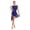 Navy Blue, variant on Sholeno Womens Rhinestone Ruched Mesh Lyrical Dance Dress for Figure Skating Ballet Gymnastics Leotard Dancewear Black M