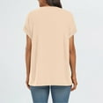 thumbnail image 4 of Vmvidoty Womens Short Sleeve T Shirts Crewneck Tops Summer Trendy Comfy Casual Basic Tee Shirt Beige M, 4 of 9